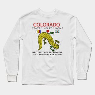 Colorado - Tiger Salamander - State, Heart, Home - State Symbols Long Sleeve T-Shirt